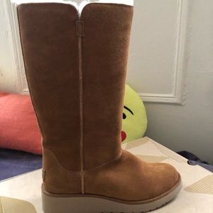 Kookaburra tall wedge boots